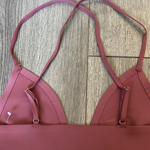 Free People Haiden Halter Scuba Bralette In Mauve Bark Size Small - Picture 14 of 15
